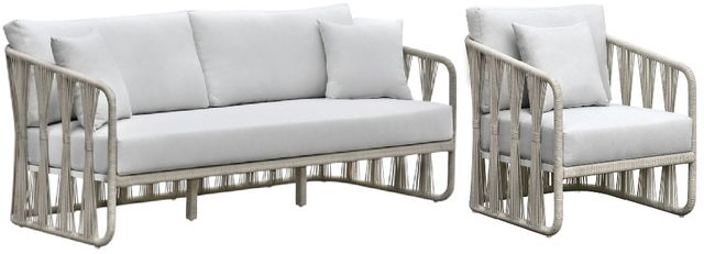 Intercon Alexa 3-Piece White Aluminum Outdoor Seating Set-0
