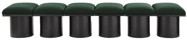 Meridian Furniture Pavilion 6-Piece Green/Black 93" Modular Bench Set-1