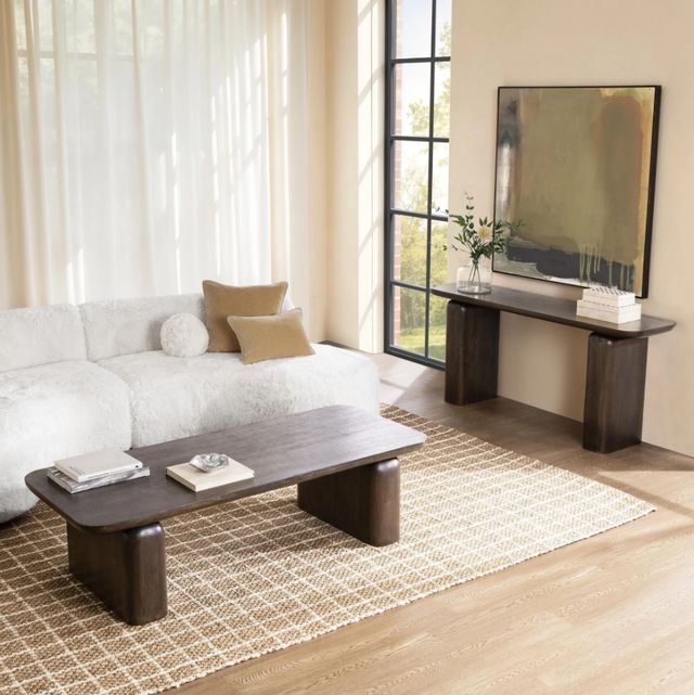 Classic Home Milan Truffle Roast Console Table-1