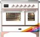 Ilve® Majestic III 40" Custom Pro Style Induction Range with Triple Glass Door and Copper Trim-0