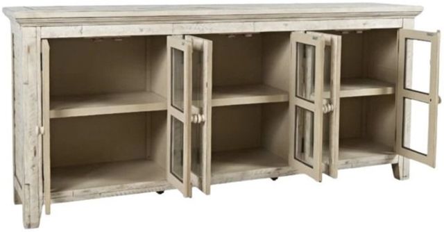 Jofran Inc. Rustic Shores Scrimshaw Cream 6-Door Low Accent Cabinet-3