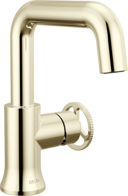 Delta Trinsic® Polished Nickel Single Handle Wheel Bathroom Faucet-0