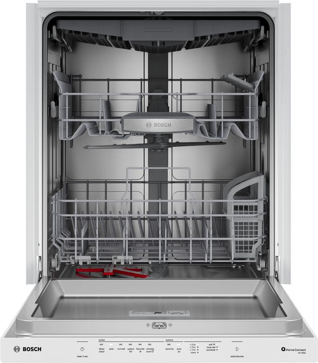 Bosch® 500 Series 24" White Top Control Built-In Dishwasher-1