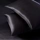 Olliix by Madison Park Essentials Black 2 Pack of King Satin Pillow Case-0