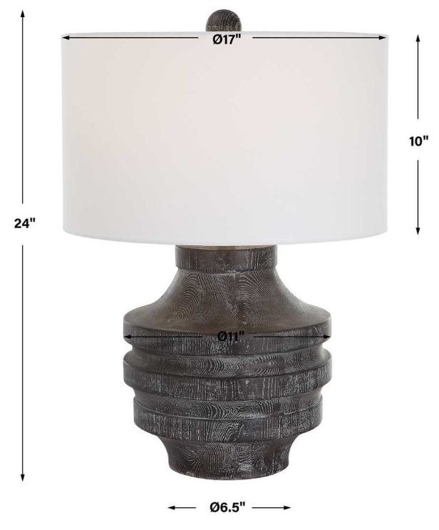 Uttermost® Timber Black Table Lamp-2