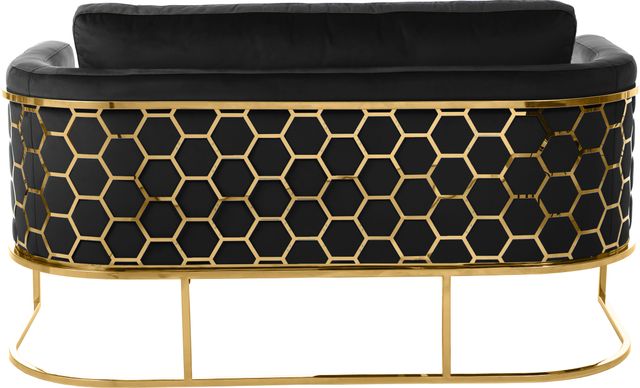 Meridian Furniture Casa Black/Gold Velvet Loveseat-1