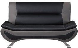 Mazin Furniture Veloce 2 Piece Black/Gray Sofa & Loveseat Set-1
