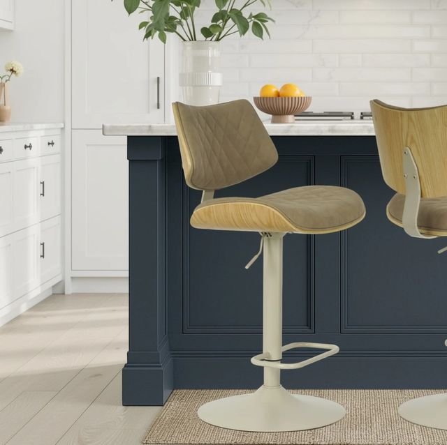 Armen Living Leland 3-Piece Oak/Vintage Taupe Barstool Set-1