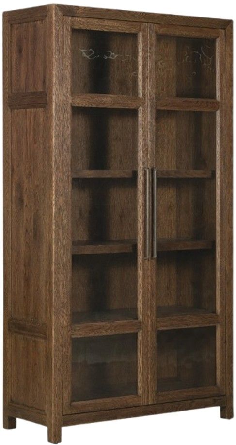 Hooker® Furniture Driftwood Worn Saddle Display Cabinet-0