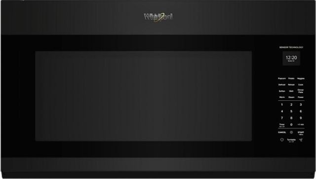 Whirlpool® 2.1 Cu. Ft. Black Over the Range Microwave with Sensor Cooking and AccuPop™-0