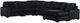 Delta Furniture Manufacturing Libby Black Ottoman-1