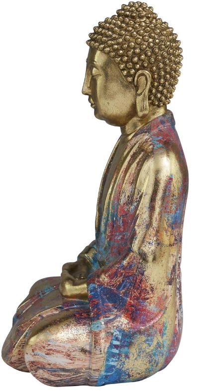 Deco Marche Multi-Colored 12" Buddha Sculpture-1