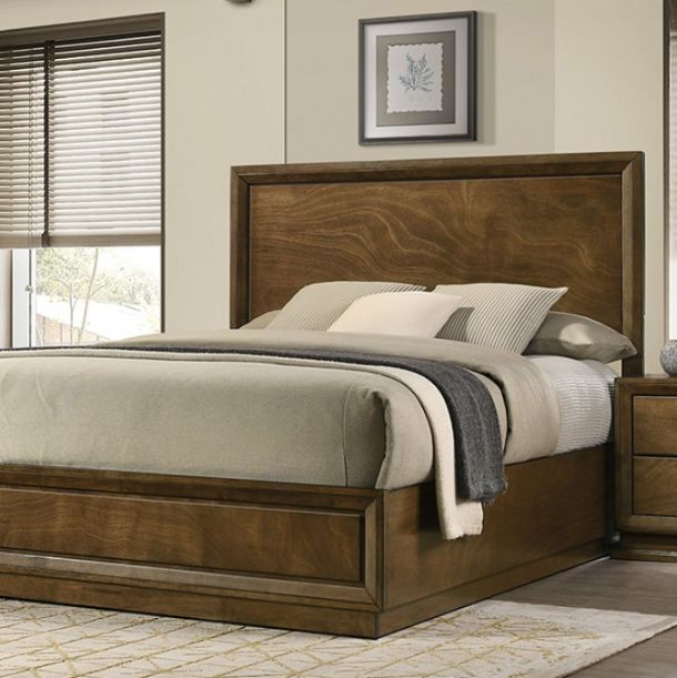 Furniture of America® Kirkham 4-Piece Walnut Queen Bedroom Set-1