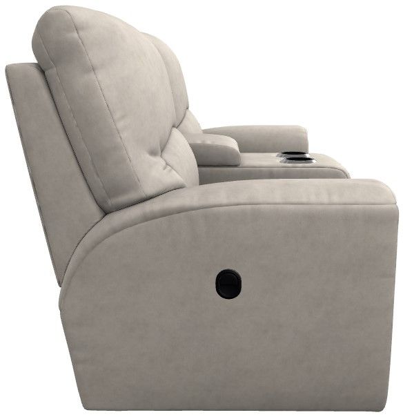 La-Z-Boy® Cassian Oyster Manual Reclining Loveseat with Console-3