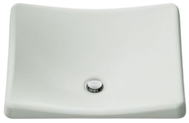 Kohler DemiLav® Sea Salt 18.25" Rectangular Vessel Bathroom Sink, No Overflow-4
