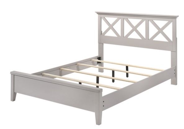 Bernards Nova II Gray King Panel Bed-2