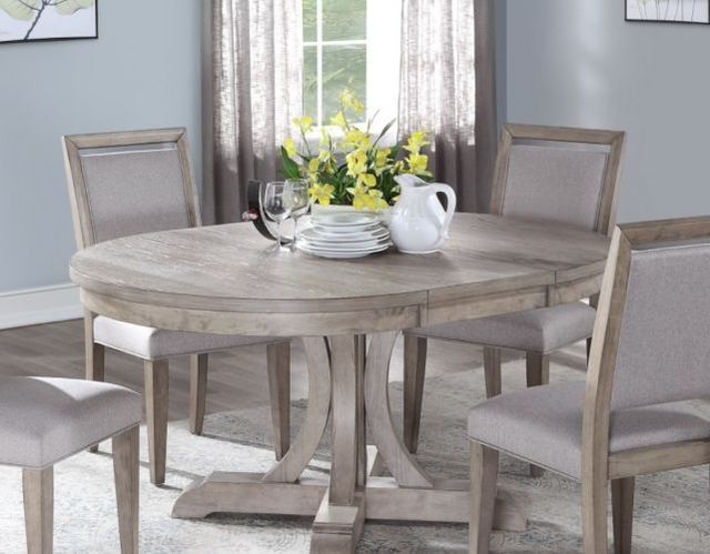 Winners Only® Xena Gray Pedestal 66" Dining Table-1