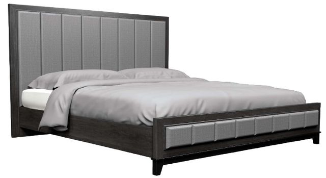 Country View Woodworking Customizable American Modern Vertical Upholstered California King Panel Bed-0