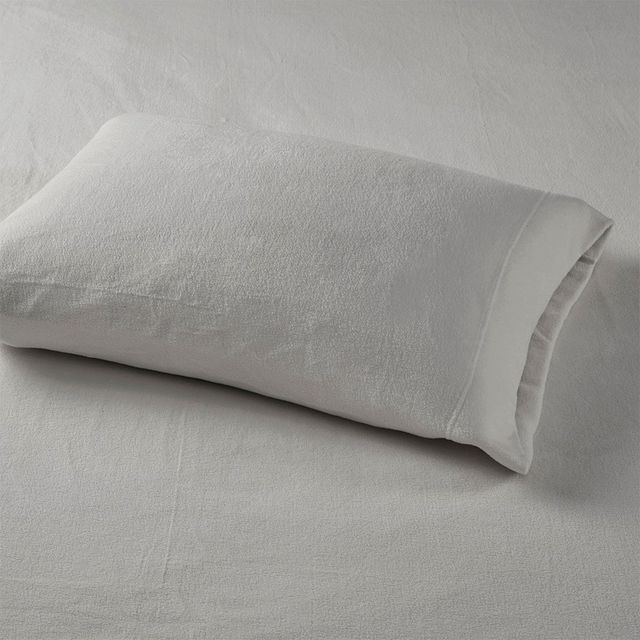 Olliix by True North by Sleep Philosophy 3 Piece Grey Twin Micro Fleece Sheet Set-2