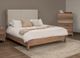 International Furniture Direct Parota Nova Brown Upholstered Queen Panel Bed-1