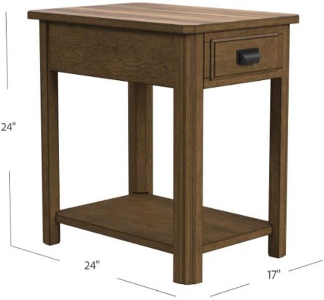 Null Furniture Bedford Hewn Oak Rectangular End Table-3