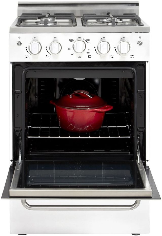 Unique® Appliances Prestige 24" White Freestanding Gas Range-2