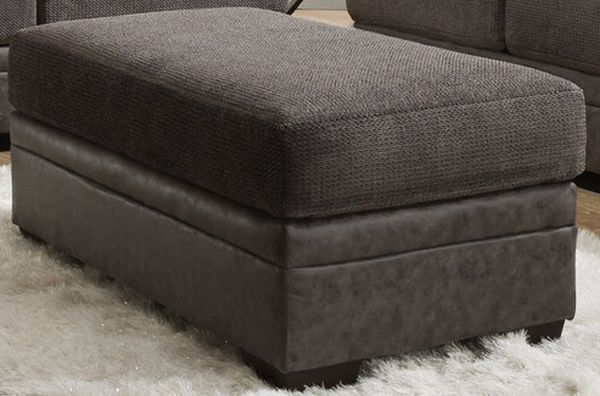 Peak Living Akan Graphite/Saddle Up Graphite Storage Ottoman-0