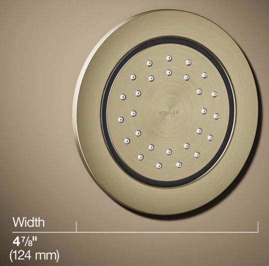 KOHLER® WaterTile® Vibrant Brushed Bronze 1.0 GPM 27-Nozzle Single-Function Body Spray-3