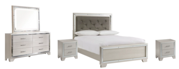 Signature Design by Ashley® Lonnix 5-Piece Silver Full Panel Bed Set-0