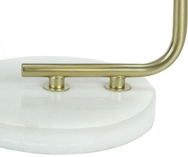 Monarch Specialties Inc. 20"H White Marble Table Lamp-2