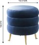 TOV Furniture Ladder Blue Velvet Ottoman-4