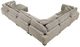 Homelegance® Traverse 6-Piece Taupe U-Shape Modular Sectional with Reversible Chaise-3