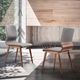 Armen Living Robin 2-Piece Gray/Walnut Dining Side Chair Set-1