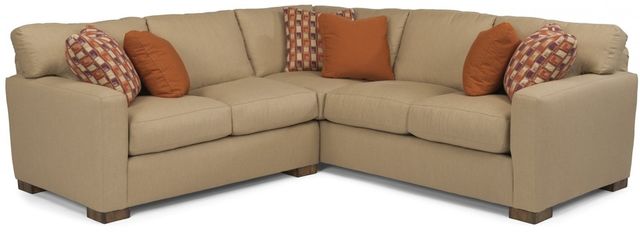 Flexsteel® Bryant 2-Piece Brown Sectional Sofa-0