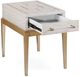 Bassett Mirror Perrine White Top Accent Table with Brass Base-3