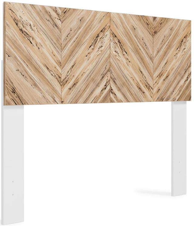 Signature Design by Ashley® Piperton 3-Piece Two-Tone Brown/White Full Panel Headboard Bed Set-1