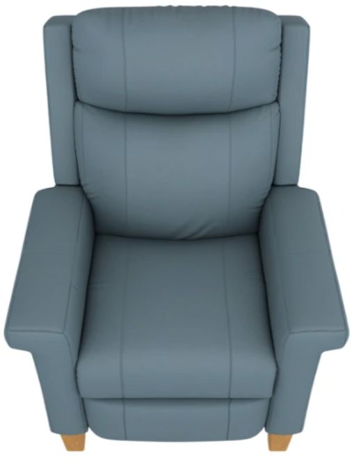 Best® Home Furnishings Customizable Prima Leather Power High Leg Recliner with Tilt Headrest and Honey Birch Legs-1