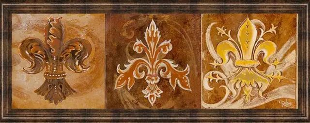 Classy Art Fleur De Lis Trio Il By Thomas Riker Wall Art-1