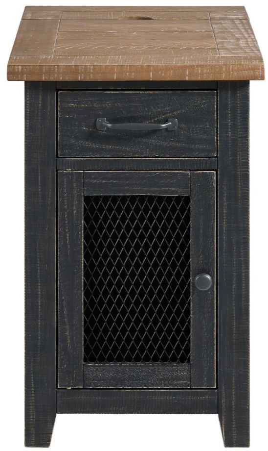 Martin Svensson Rustic Driftwood Side Table with Black Base-1