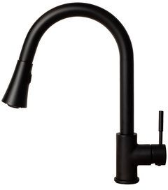 ZLINE Autograph Edition Matte Black Edison Pull Down Single Handle Kitchen Faucet-1