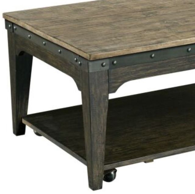 Kincaid® Plank Road Artisan's Stone Top Cocktail Table with Charcoal Base-2