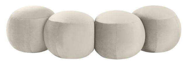 Meridian Furniture Apollo Cream 65" Velvet Upholstered Bench-2