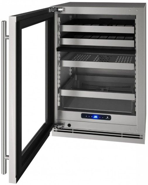U-Line® 24" Stainless Steel Dual Zone Beverage Center-1