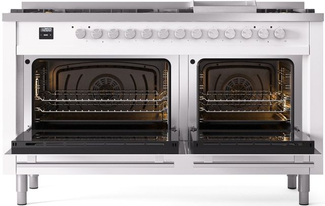 Ilve® Professional Plus II 60" Custom RAL Color Pro Style Dual Fuel Range-1