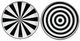 A & B Home Quinn 2-Piece Black/White Round Tray Set-2