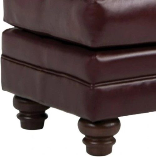 Smith Brothers Customizable 522 Leather Ottoman-2