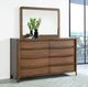 Coaster® Maderia Walnut Dresser and Mirror-3