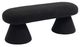 Meridian Furniture Drum Black Faux Shearling Teddy Fabric Upholstered Bench-0