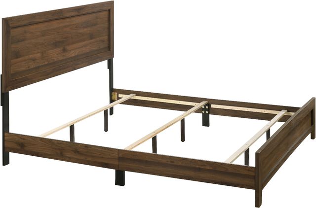 Crown Mark Millie Brown Cherry King Panel Bed-2