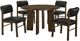Coaster® Strouse 5-Piece Black/Walnut Dining Table Set-0
